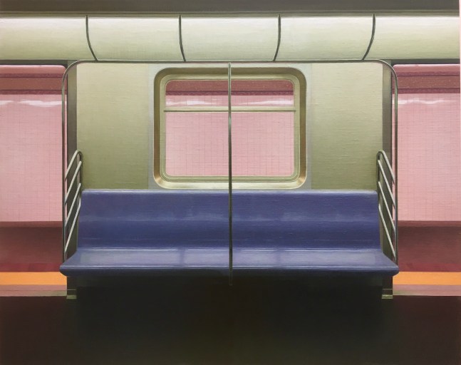 E Train, 24&quot; x 30&quot;, Oil On Linen-Mounted Panel