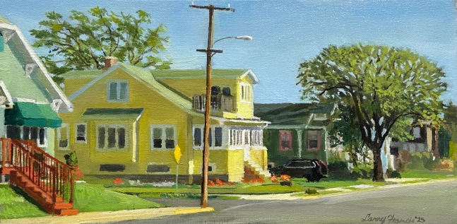 Yellow House  8" x 16"  Oil On Canvas