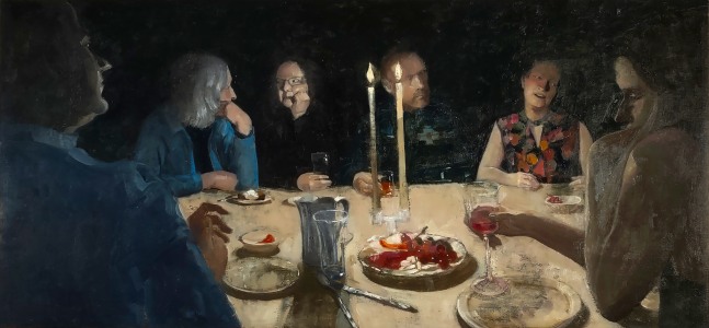 Table 19  18&quot; x 38&quot;  Oil On Canvas