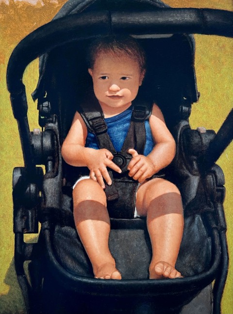 Glowing Baby  21&quot; x 15&quot;  Oil On Panel