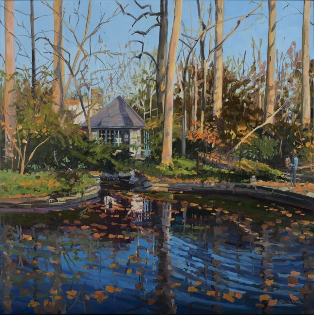 Teahouse At The Barnes  30&quot; x 30&quot;  Oil On Linen