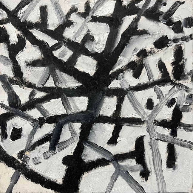 Henry Murphy, Tree  6.25&quot; x 6.25&quot;  Oil On Wood
