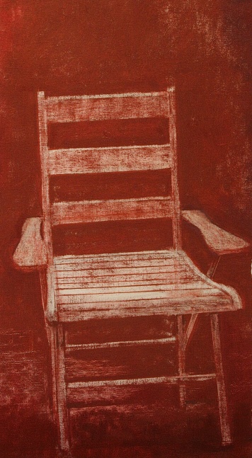 Red Chair  22&quot; x 14&quot;  Oil On Canvas