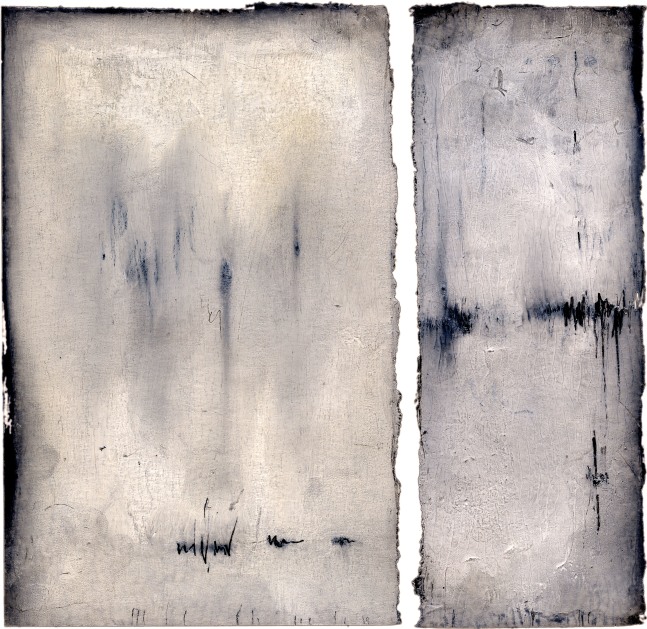 Two Eternities (Diptych) (SOLD)  6&quot; x 6.5&quot;  Graphite And Wax On Paper