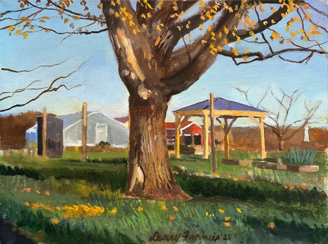 Farm Off Henry  9" x 12"  Oil On Canvas