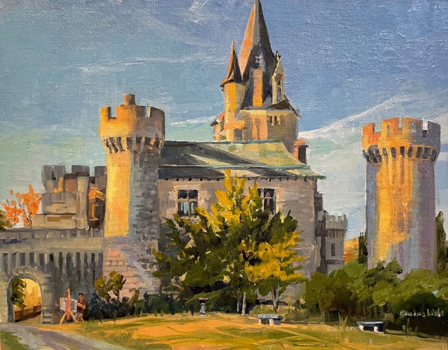 Elaine Lisle, Morning Light At The Castle  11&quot; x 14&quot;  Oil On Board