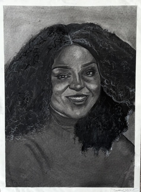 Courtney McCain Self-Portrait 2025 18 x 24 Charcoal