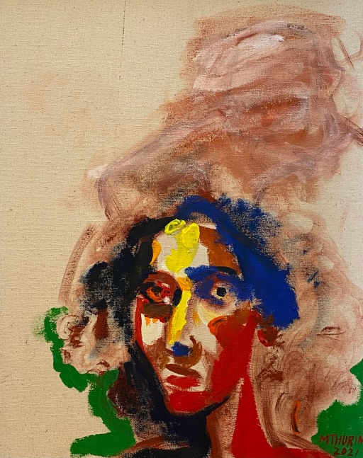 Salimah  20&quot; x 16&quot;  Acrylic On Canvas