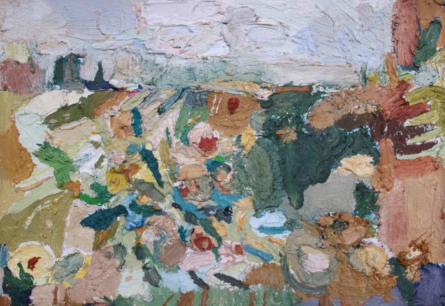 Bethann Parker, Quilted Field 12&quot; x 16&quot;  Oil On Canvas Panel