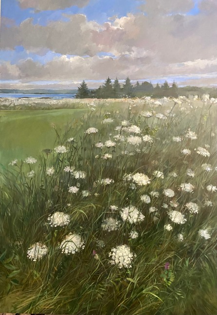 Queen Anne's Lace At Flye Pointe  60&quot; x 42&quot;  Oil On Linen