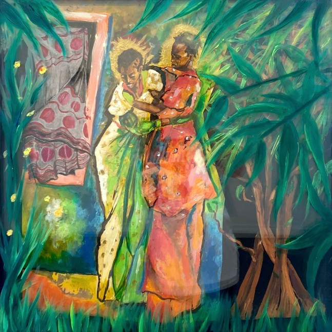 Michelle Carter-Bailey  Intertwined  23.5&quot; x 23.5&quot;  Mixed Media  2025