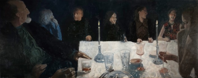 Table 18  18&quot; x 46&quot;  Oil On Canvas