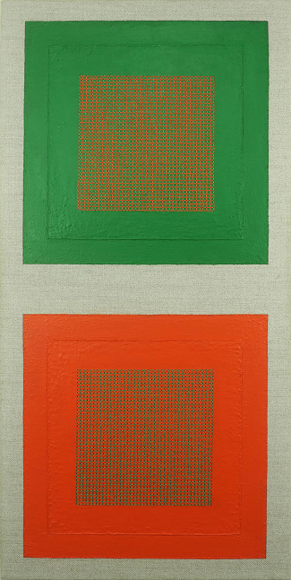 Graham Cuddy, Echo 19 24&quot; x 12&quot;  Acrylic And String On Linen