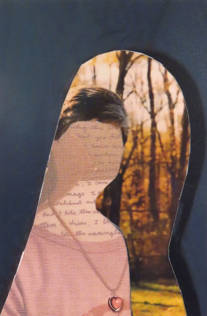 Kate McCammon, Journal Portrait (Fall)  6&quot; x 4&quot;  Photographs And Chiffon On Canvas