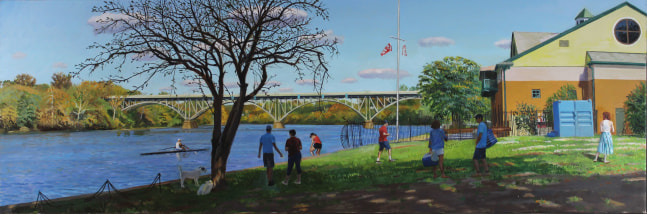Saint Joe’s Rowing  20” x 60”  Oil On Canvas