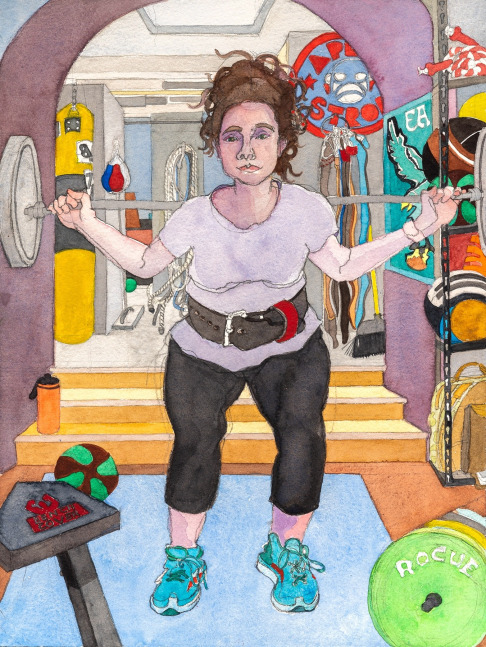 The Power Lifter  16” x 12”  Watercolor