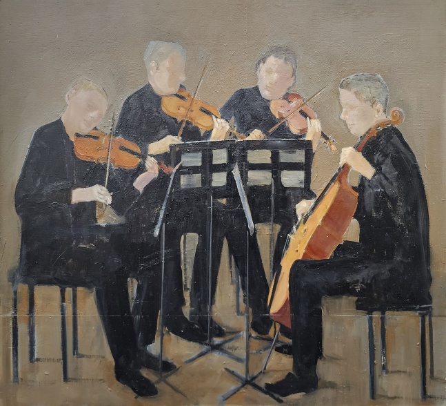 Quartet  20.75&quot; x 24.5&quot;  Oil On Canvas