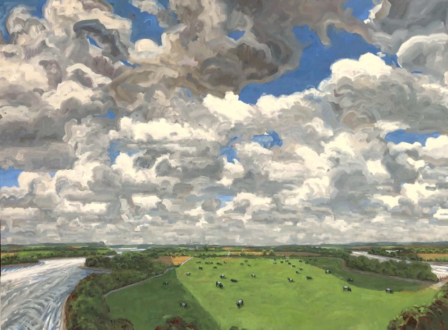 Big Sky In The Bottomlands  52&quot; x 64&quot;  Oil On Canvas