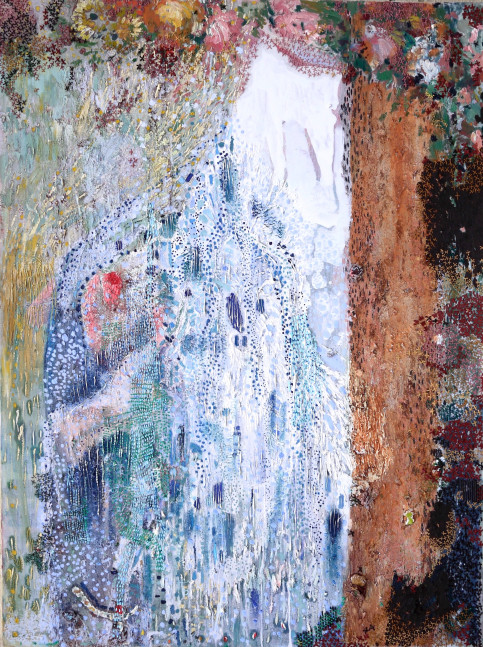 May  36&quot; x 48&quot;  Oil, Marble And Distemper On Canvas