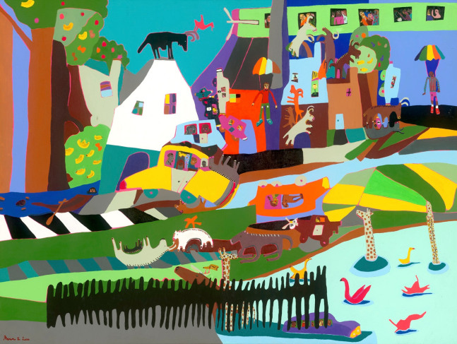 The Black Goat 38”x50” Acrylic on Linen
