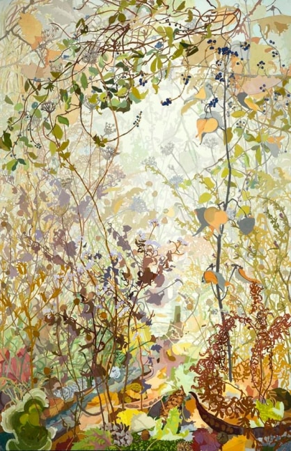 Joan Becker, Tiny Pieces  40&quot; x 26&quot;  Gouache On Board
