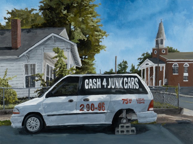 Cash 4 Junk  14&quot; x 18&quot;  Oil On Panel