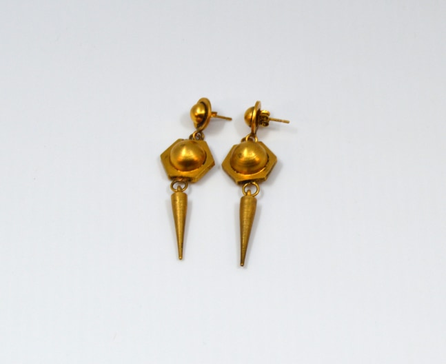 Amanda Kaiserman, Jupiter Earrings  one size  Brass Elements And Brass Hardware With Gold Dip
