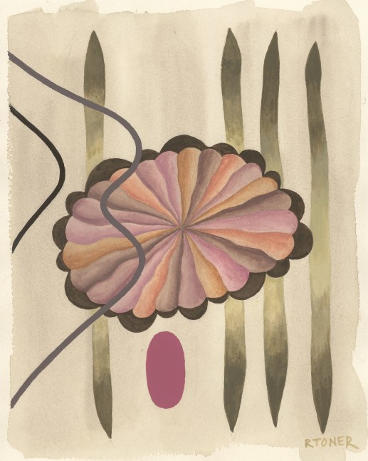 Rochelle Toner, Pink 10&quot; x 8&quot; (framed 19&quot; x 16&quot;)  Watercolor On Paper