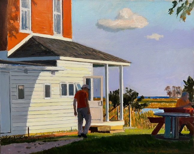 Mike and Tree Shadow  16" x 20"  Oil On Canvas