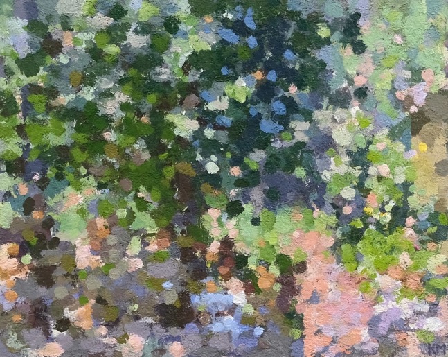 Patio Afternoon  16&quot; x 20&quot;  Oil On Wood