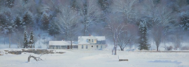 Ice Over Snow  23&quot; x 64&quot;  Oil On Canvas