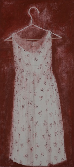 Wife's Dress  31&quot; x 14&quot;  Oil On Canvas