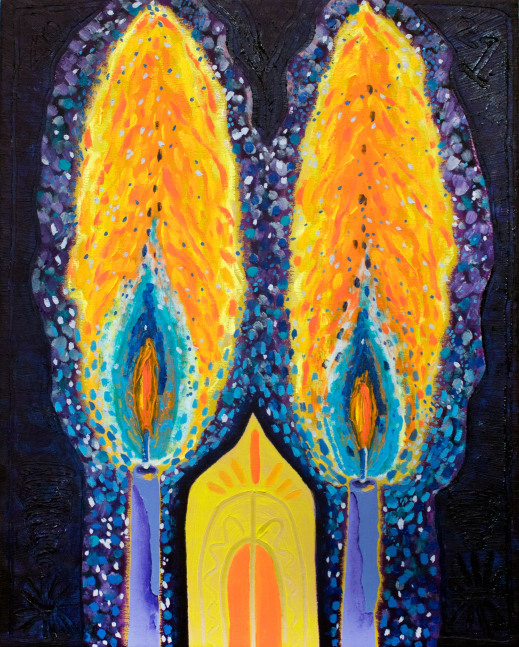 Cathedral Of Twin Flames  20&quot; x 16&quot;  Oil On Canvas Over Panel