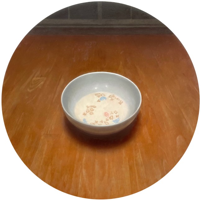 Feeling Lucky  18&quot; Diameter (Tondo)  Oil On Panel