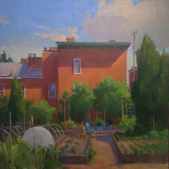 Jeffrey Reed, Spring Garden East 16&quot; x 16&quot;  Oil On Canvas