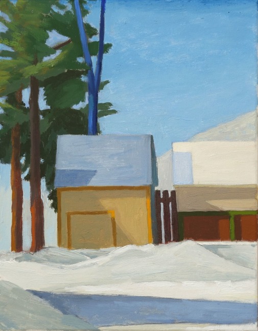 Snow Day - Side By Side  14&quot; x 11&quot;  Oil On Canvas