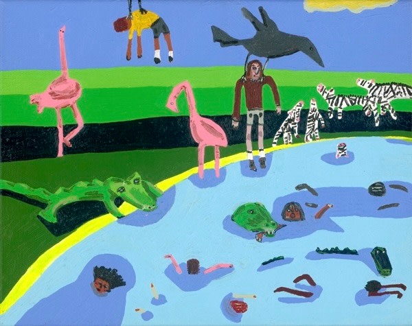 Watering Hole  8” x 10”  Acrylic On Canvas
