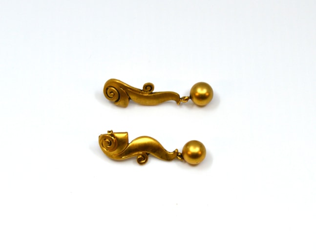 Amanda Kaiserman, Viscount Earrings  one size  Brass With Gold Dip