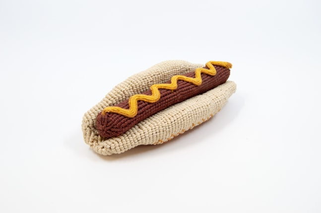 Hot Dog  2&quot; x 3&quot; x 7.5&quot;  Waxed Linen, Cotton, Linen