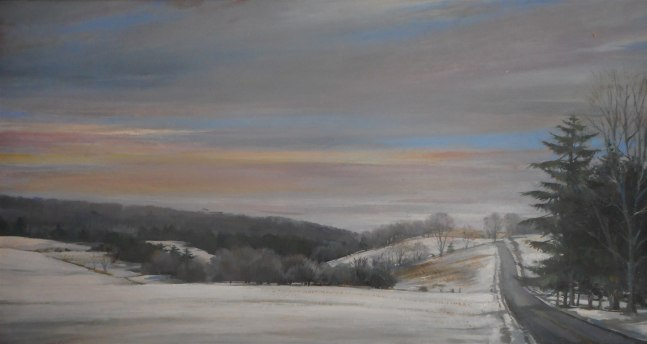Winter Morning  16&quot; x 30&quot;  Oil On Canvas