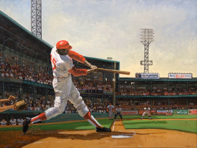 Richie in Connie Mack  30&quot; x 40&quot;  Oil On Canvas