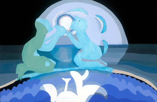 Moon's Prayer  25&quot; x 36&quot;  Acrylic On Canvas