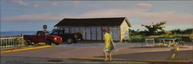 Heading To The Beach, Cape May Point  10&quot; x 30&quot;  Oil On Canvas
