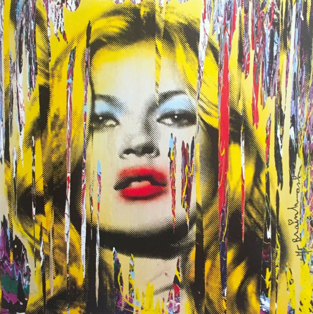 Mr Brainwash, Kate Moss, 2009, Lithograph on paper, 24 x 24 inches, Framed: 32 x 32 inches, Mr. Brainwash prints for sale