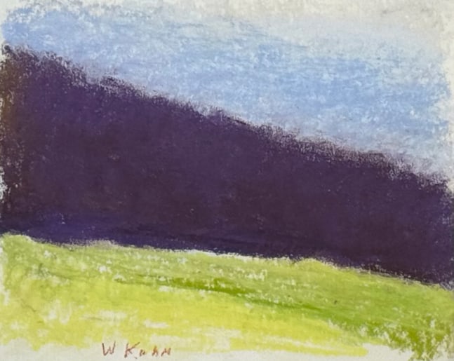 Wolf Kahn, Dark Meadows Edge, 1999, 8 x 10 inches