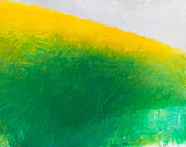 Wolf Kahn, Last Light Along the River, 1990, Oil on canvas, 52 x 66 inches