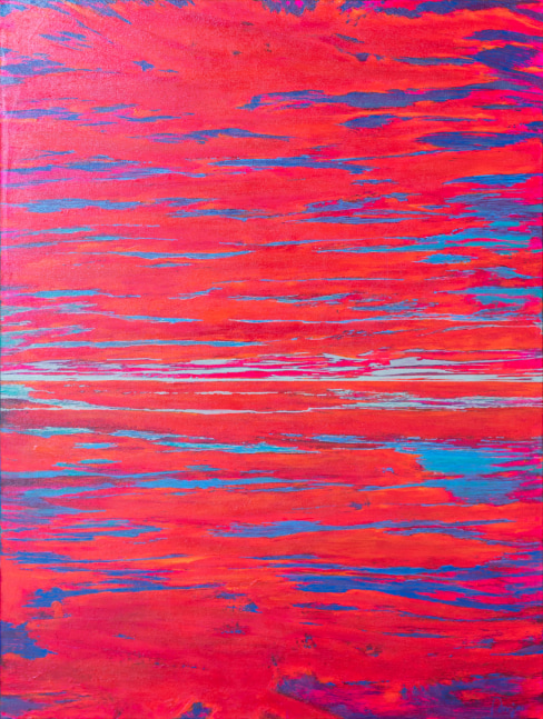 Anja Wulf, Sunrise Sunset, 2022, Acrylic on canvas, 40 x 30 inches
