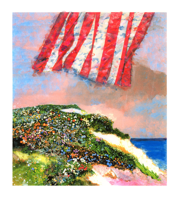 MANOLIS PROJECTS, MORTON KAISH, AMERICAN FLAG, 4TH OF JULY, ABSTRACT EXPRESSIONISM