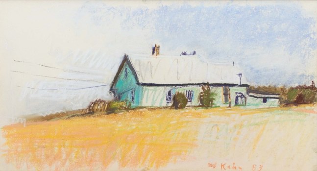 Wolf Kahn, Four Winds, 1983, Pastel on paper, 9.5 x 17 inches, Wolf Kahn pastels for sale