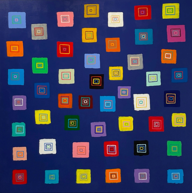 Ron Agam

Boogie Woogie Squares (Blue), 2022

Acrylic on Canvas

72 x 72 inches